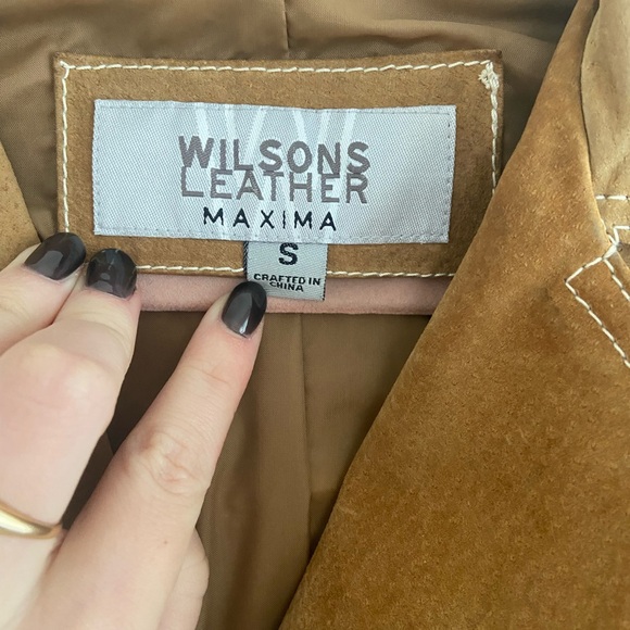 Wilsons Leather Tan Suede Jacket with Label - Picture 3 of 7